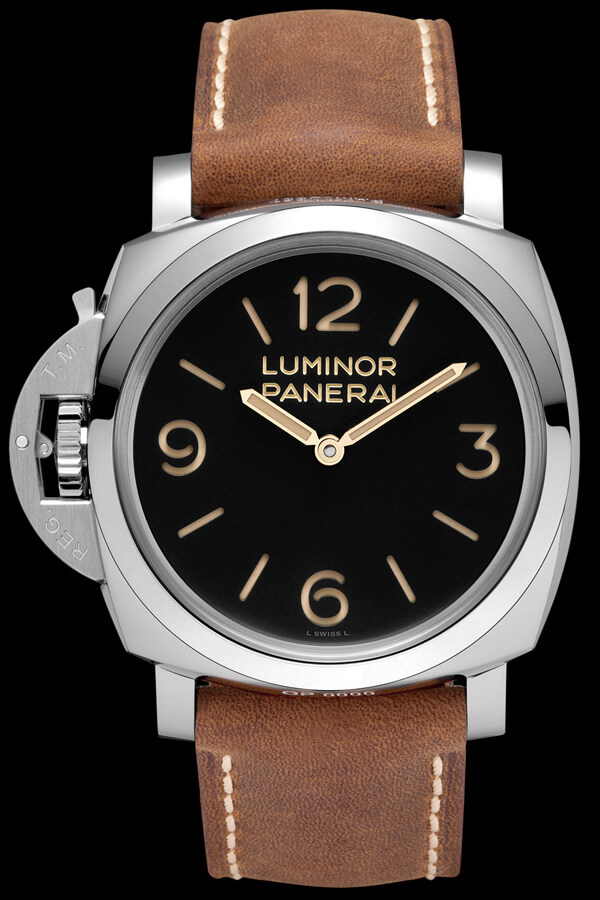 2014年SIHH新作LUMINOR 1950 LEFT-HANDED 3 DAYS ACCIAIO( Ø 47 MM ) / PAM00557
